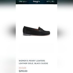 Hugs & Co Classic Black Women's Loafers Sz 38 (US 7) Suede Leather Sole